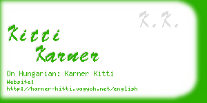 kitti karner business card